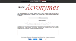 Desktop Screenshot of fr.globalacronyms.com