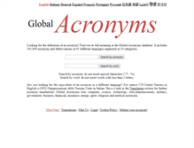 Tablet Screenshot of globalacronyms.com